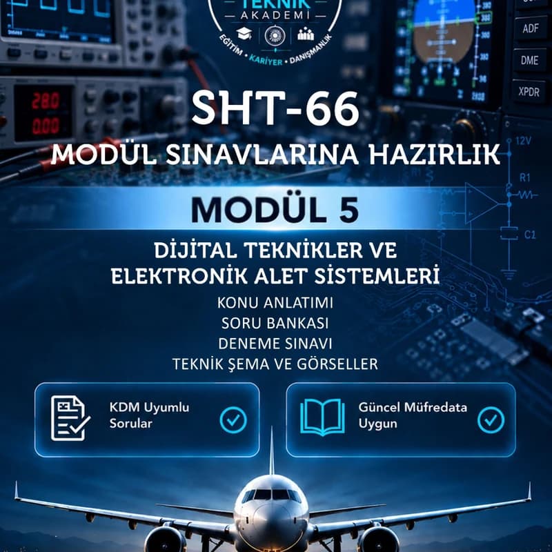 SHT-66 Modül 5 – Dijital Teknikler ve Elektronik Alet Sistemleri | Sınava Hazırlık Kitabı