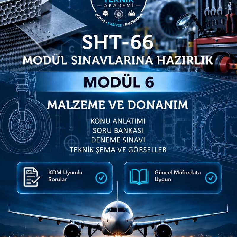 SHT-66 Modül 6 – Malzeme ve Donanım | Sınava Hazırlık Kitabı